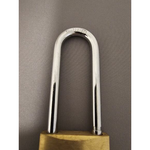 Vintage Tru-Bolt Brass 2-3/4" Longneck Padlock w/Key - Picture 6 of 6